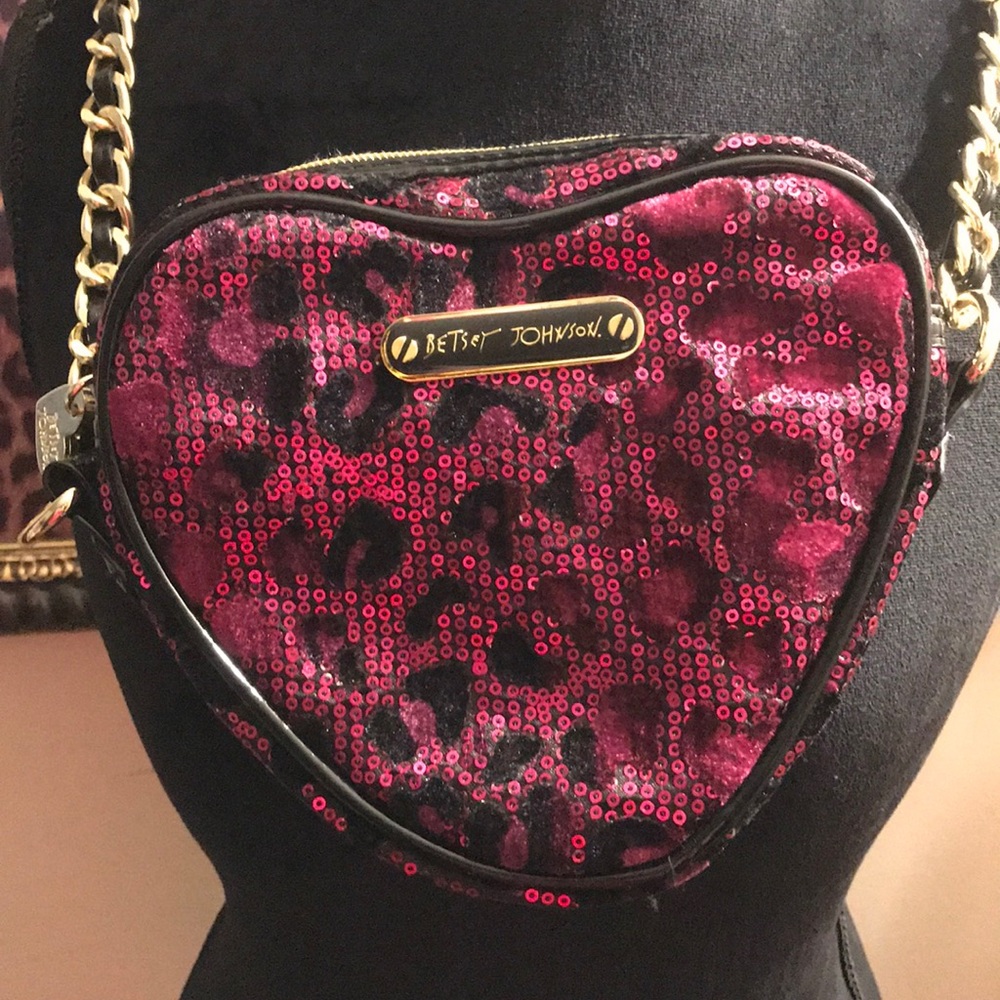 Betsy Johnson Hart Shaped Cross Body Bag